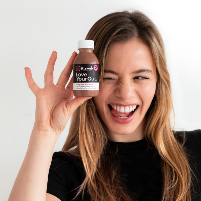 Social content — customer smiling