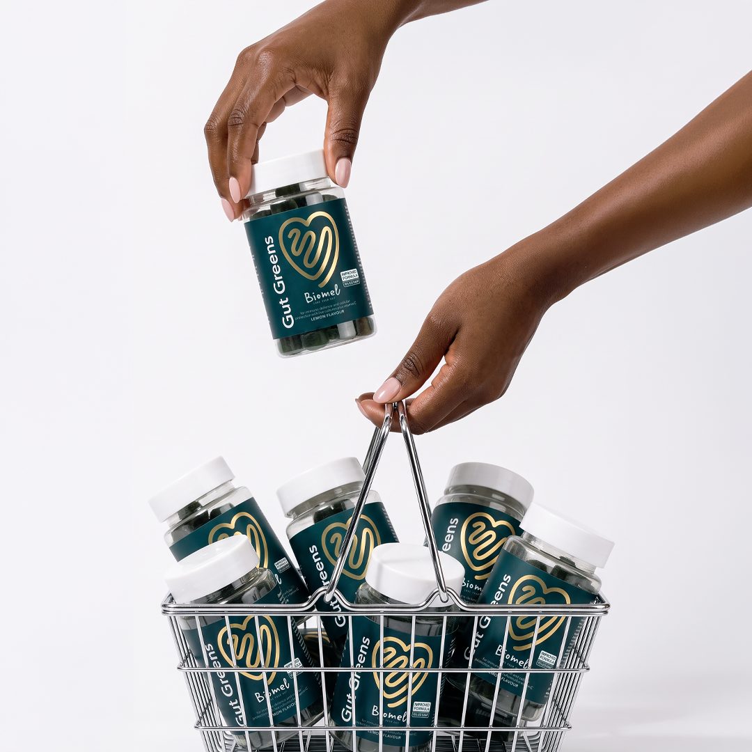 Gut Greens Gummies lifestyle — basket